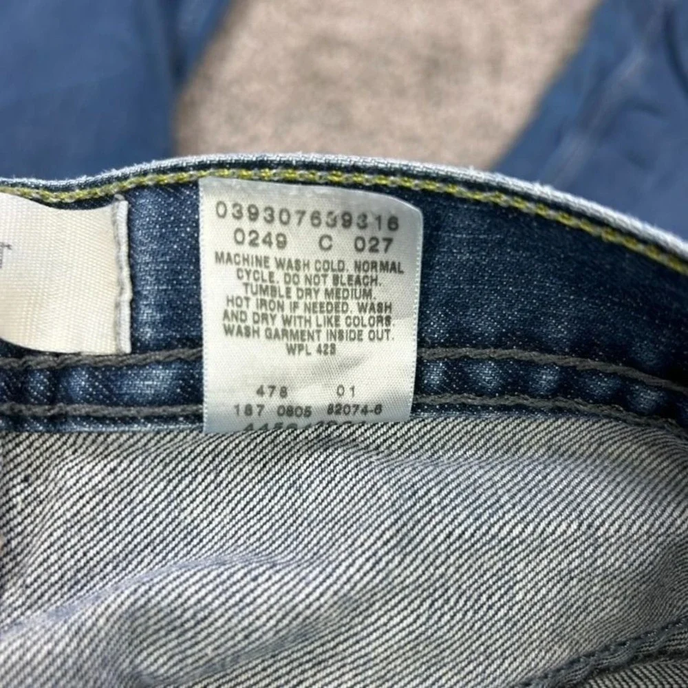 Levis Silvertab Mens 34x34 True Straight Medium Wash Blue Denim Jeans Fits 36x27